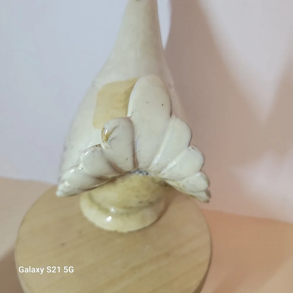 Vintage Ceramic Rooster Figurines Set of 2 Farmhouse Decor 4347B Cream Tan